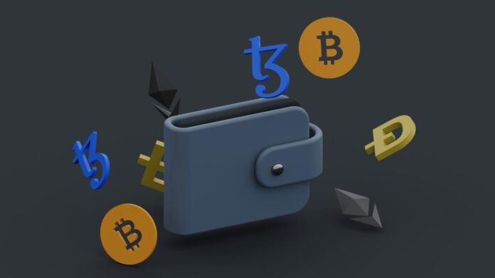 dompet dengan bitcoin jatuh darinya